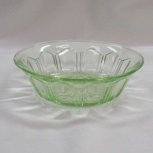 Hocking Depression Glass Green Colonail, Knife and Fork, 4 1/2 Inch Berry Bowl